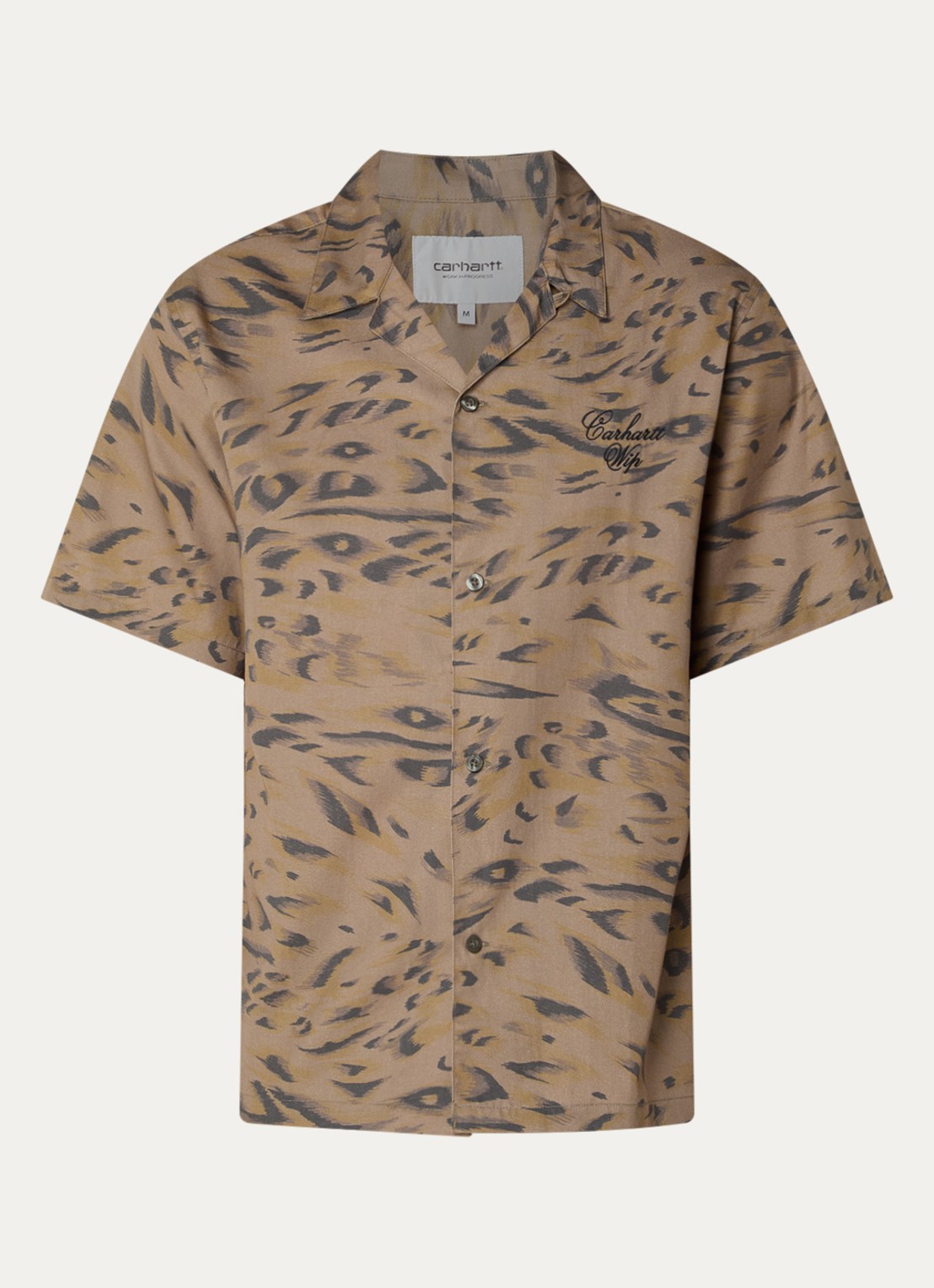 Carhartt WIP Travon regular fit overhemd met print - voorkant groen