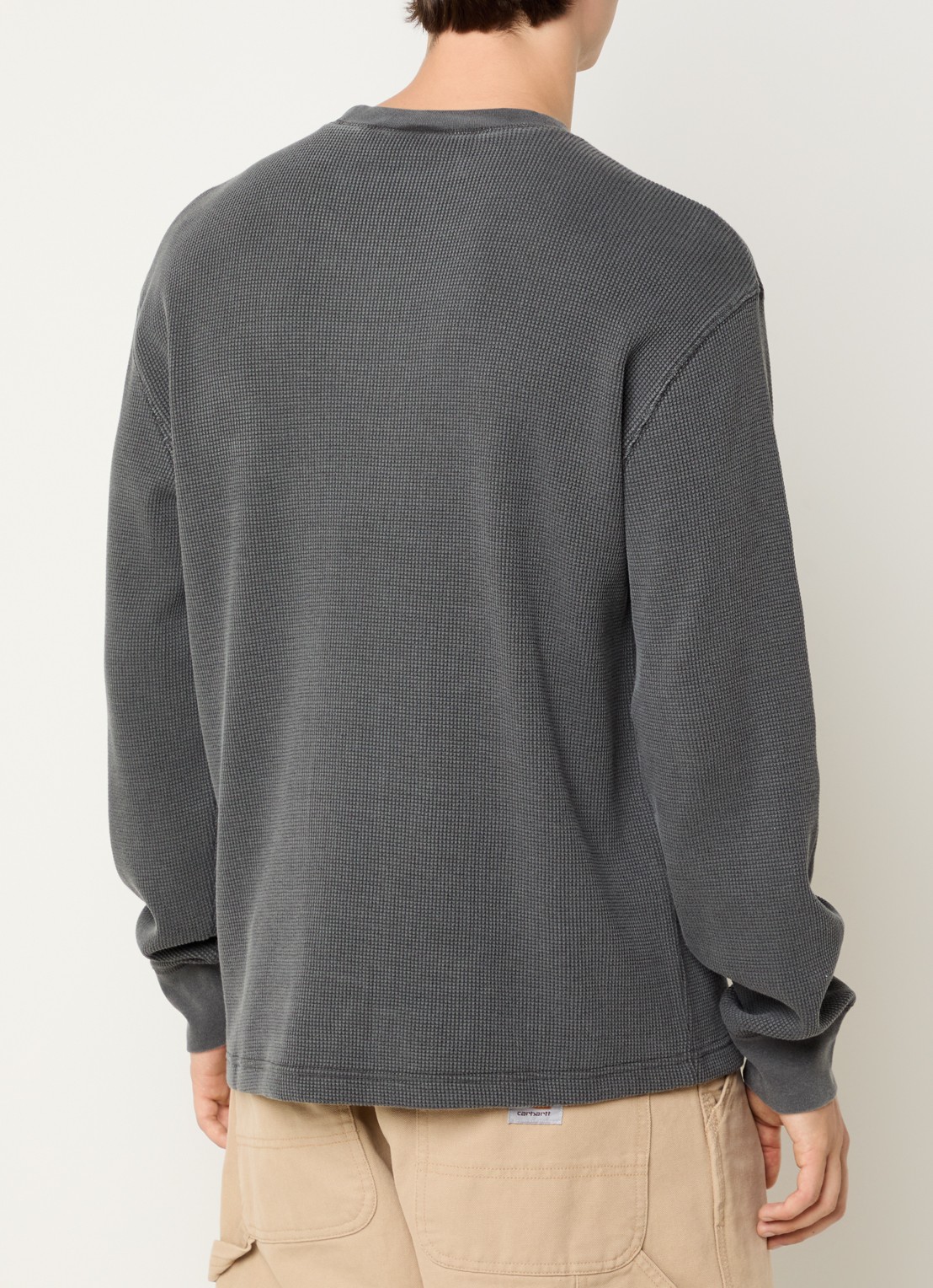 Carhartt WIP Vista sweater met logoborduring - achterkant 2 donkergrijs