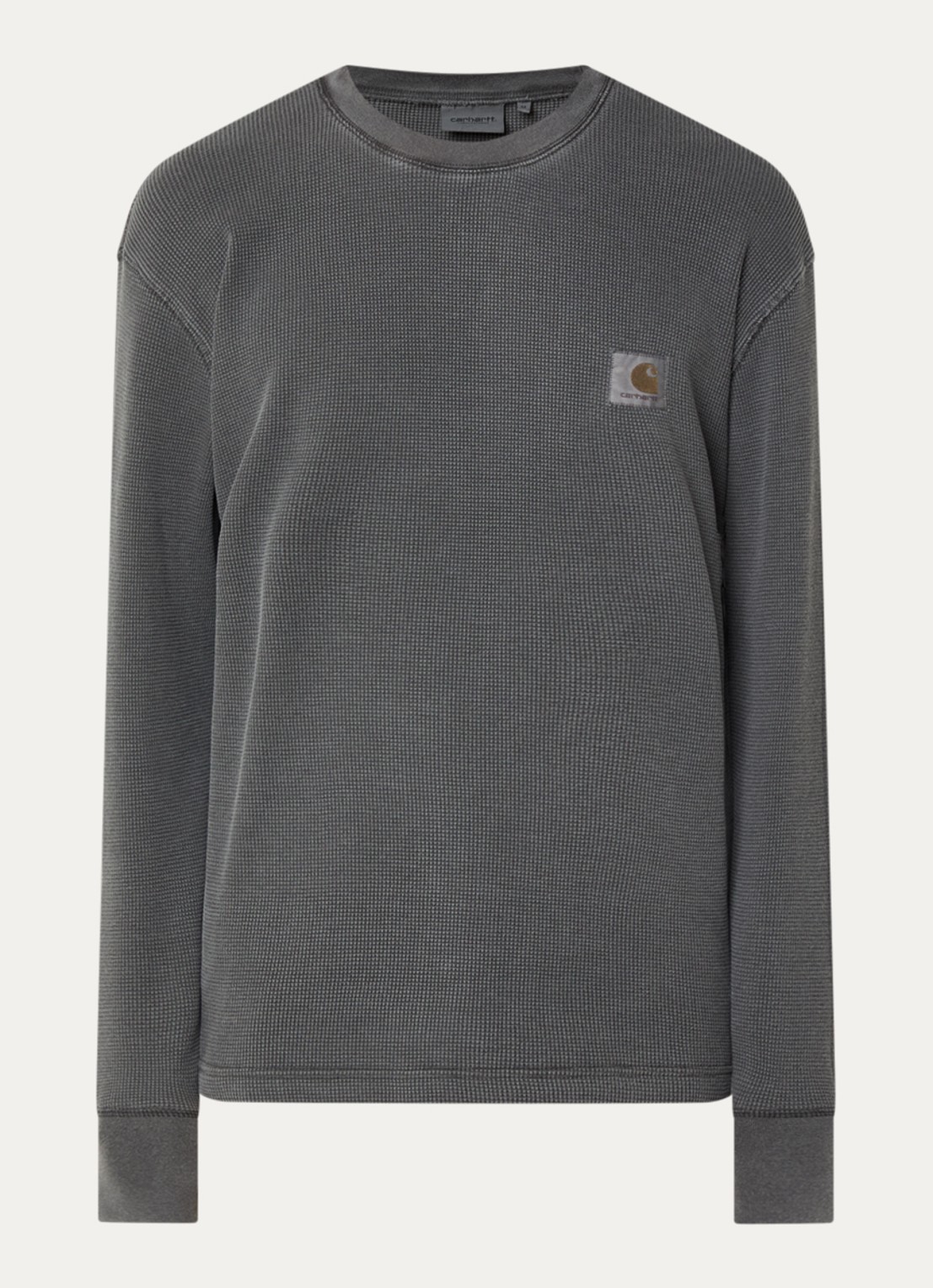 Carhartt WIP Vista sweater met logoborduring - voorkant 3 donkergrijs