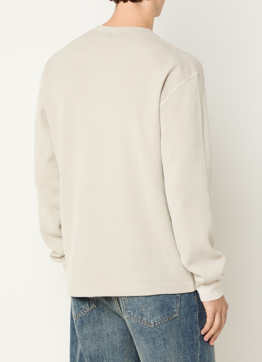 Carhartt WIP Vista sweater met logoborduring - achterkant 2 gebroken wit