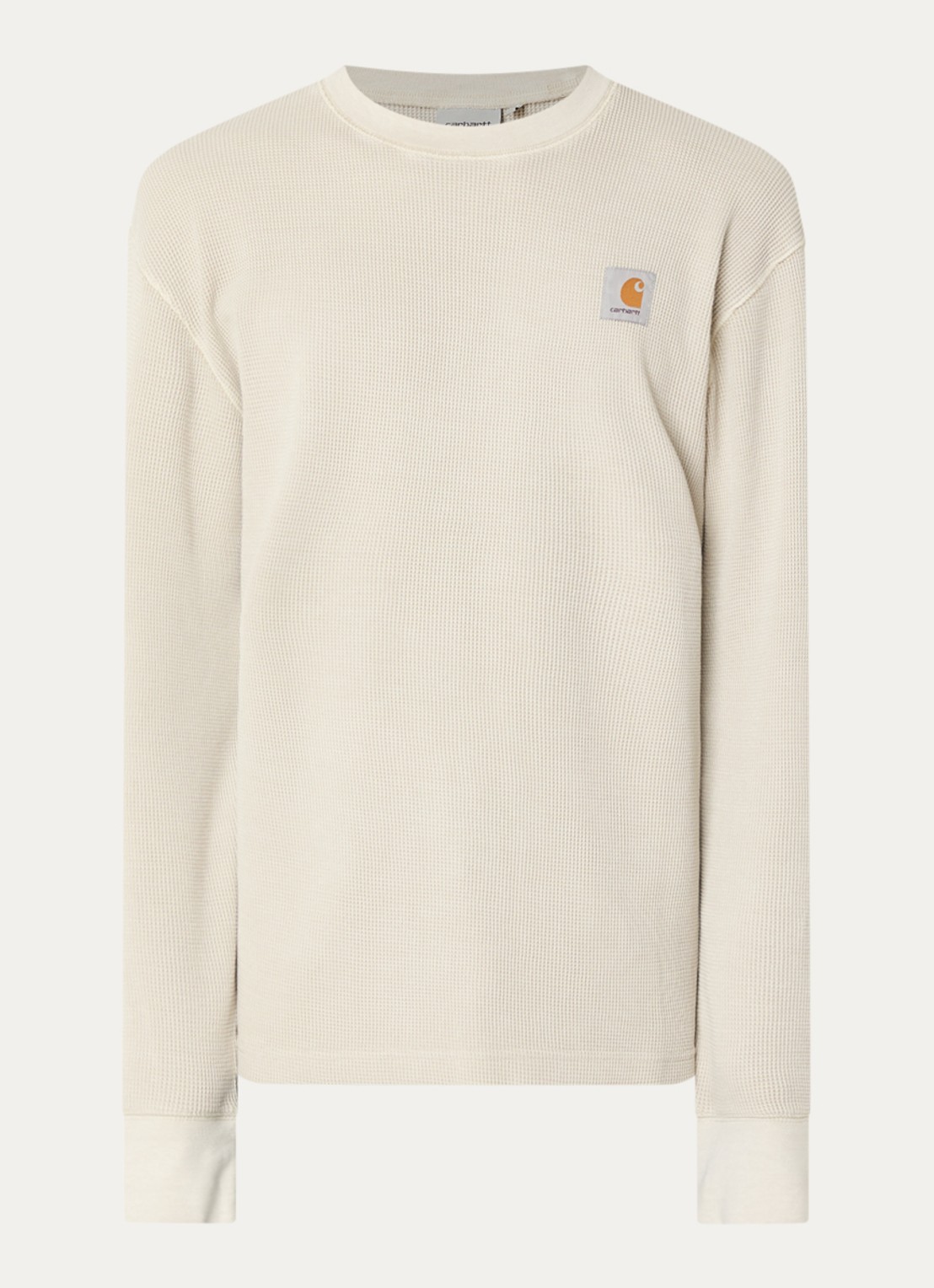 Carhartt WIP Vista sweater met logoborduring - voorkant 3 gebroken wit