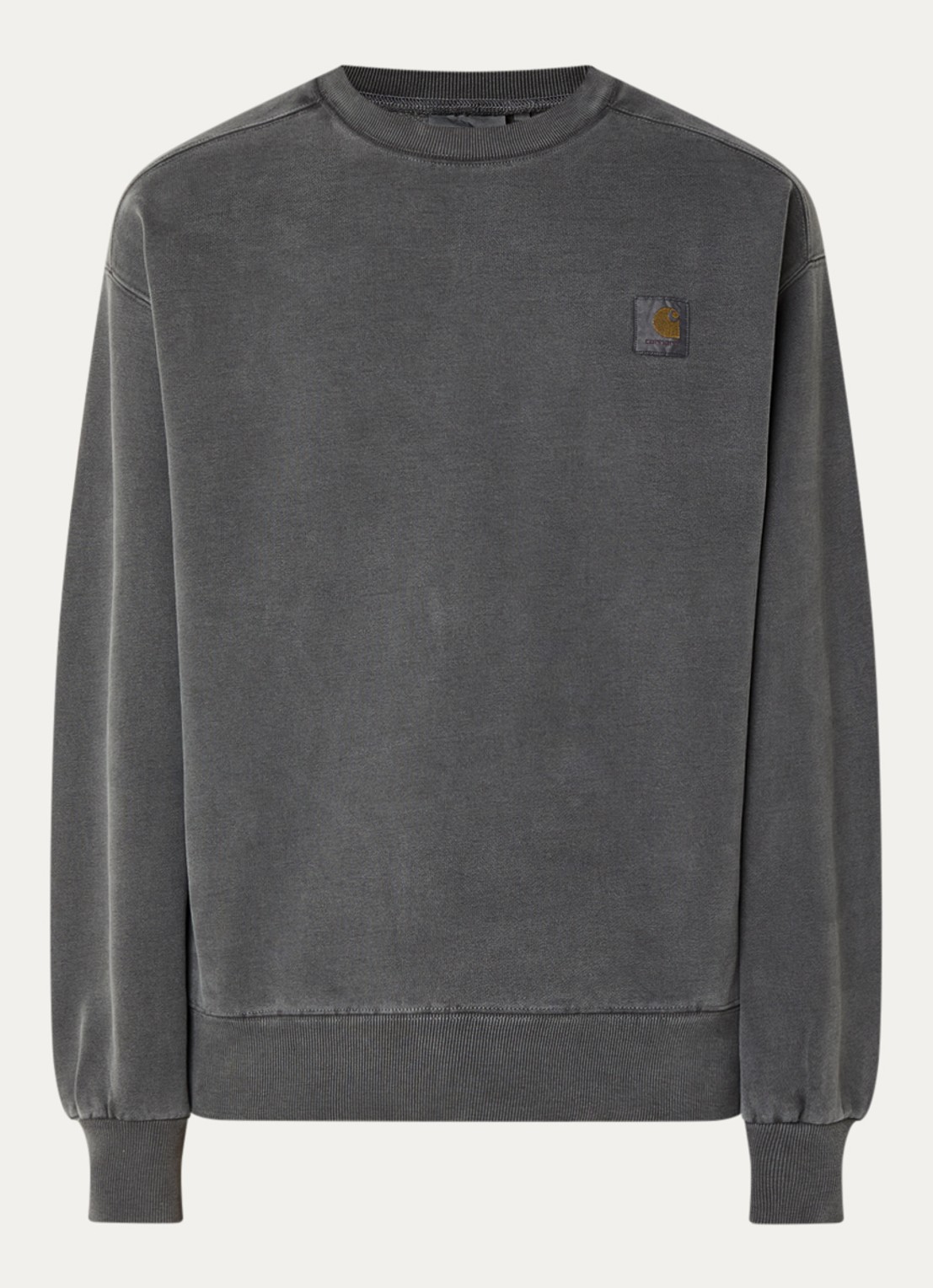 Carhartt WIP Vista sweater met logoborduring - voorkant 2 antraciet