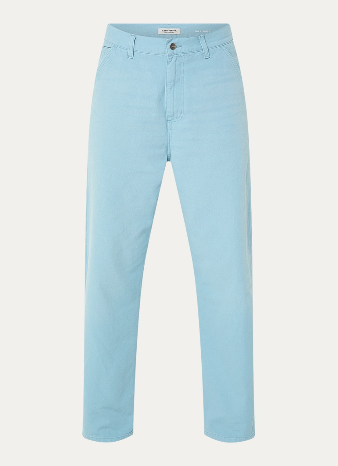 Carhartt WIP W' Brandon high waist loose fit cargobroek met steekzakken - voorkant blauwgrijs