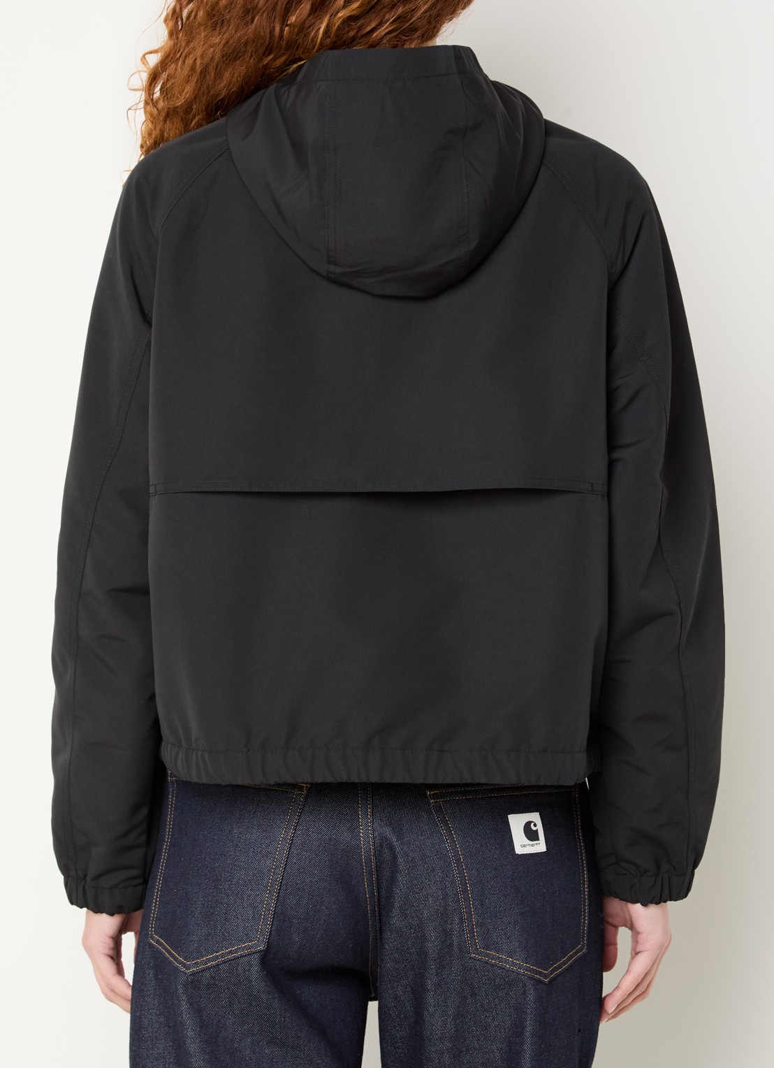 Carhartt WIP W'lwan softshell windjack met steekzakken - achterkant zwart