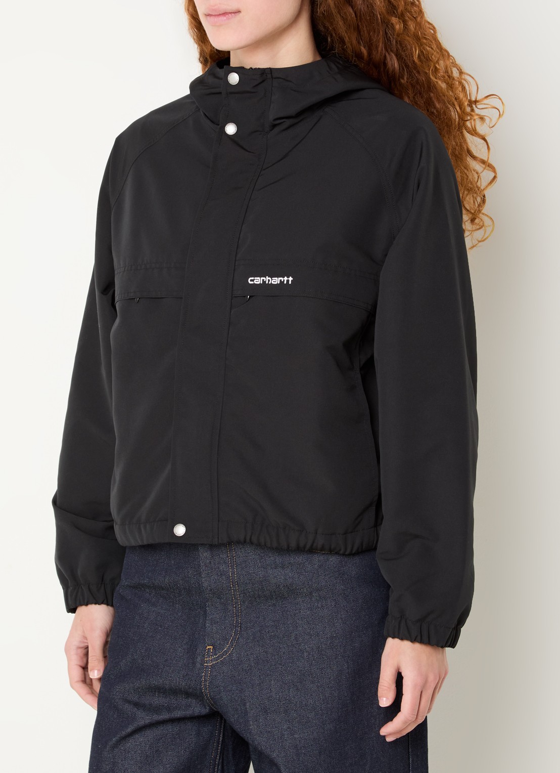 Carhartt WIP W'lwan softshell windjack met steekzakken - detail 2 zwart