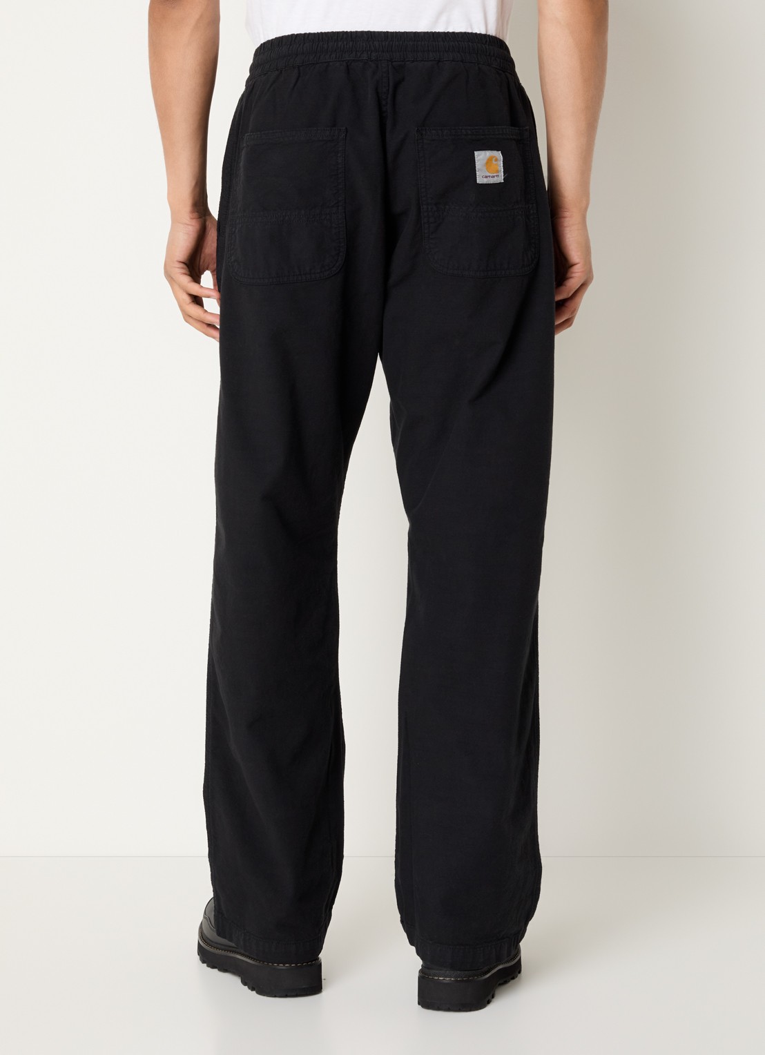 Carhartt WIP Walton straight fit jeans met gekleurde wassing - achterkant zwart