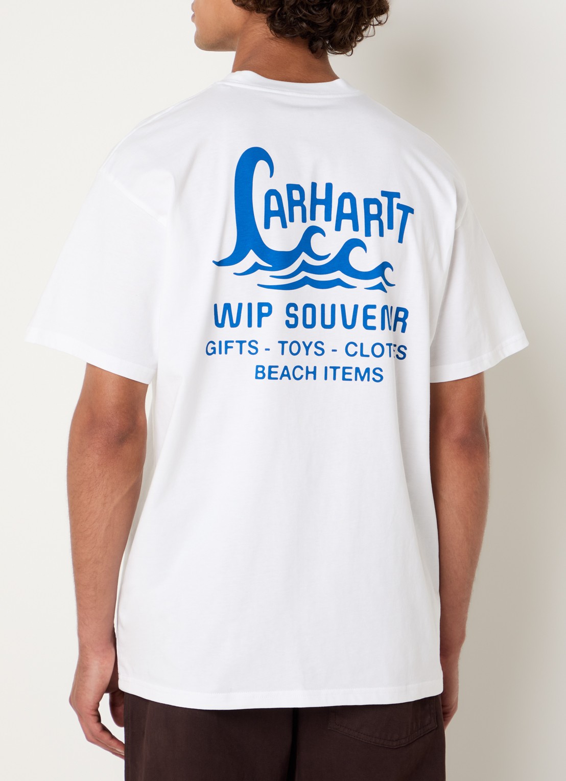 Carhartt WIP Waves T-shirt met logo- en backprint - detail 2 wit