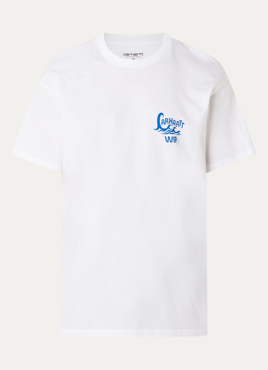 Carhartt WIP Waves T-shirt met logo- en backprint - voorkant 3 wit
