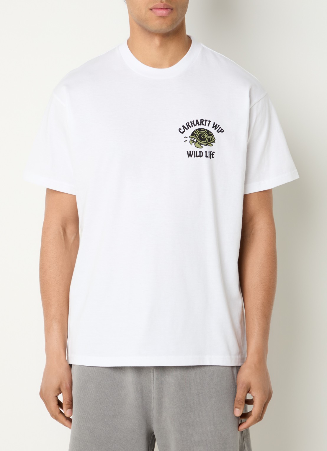 Carhartt WIP Wild Life T-shirt met front- en backprint - achterkant wit