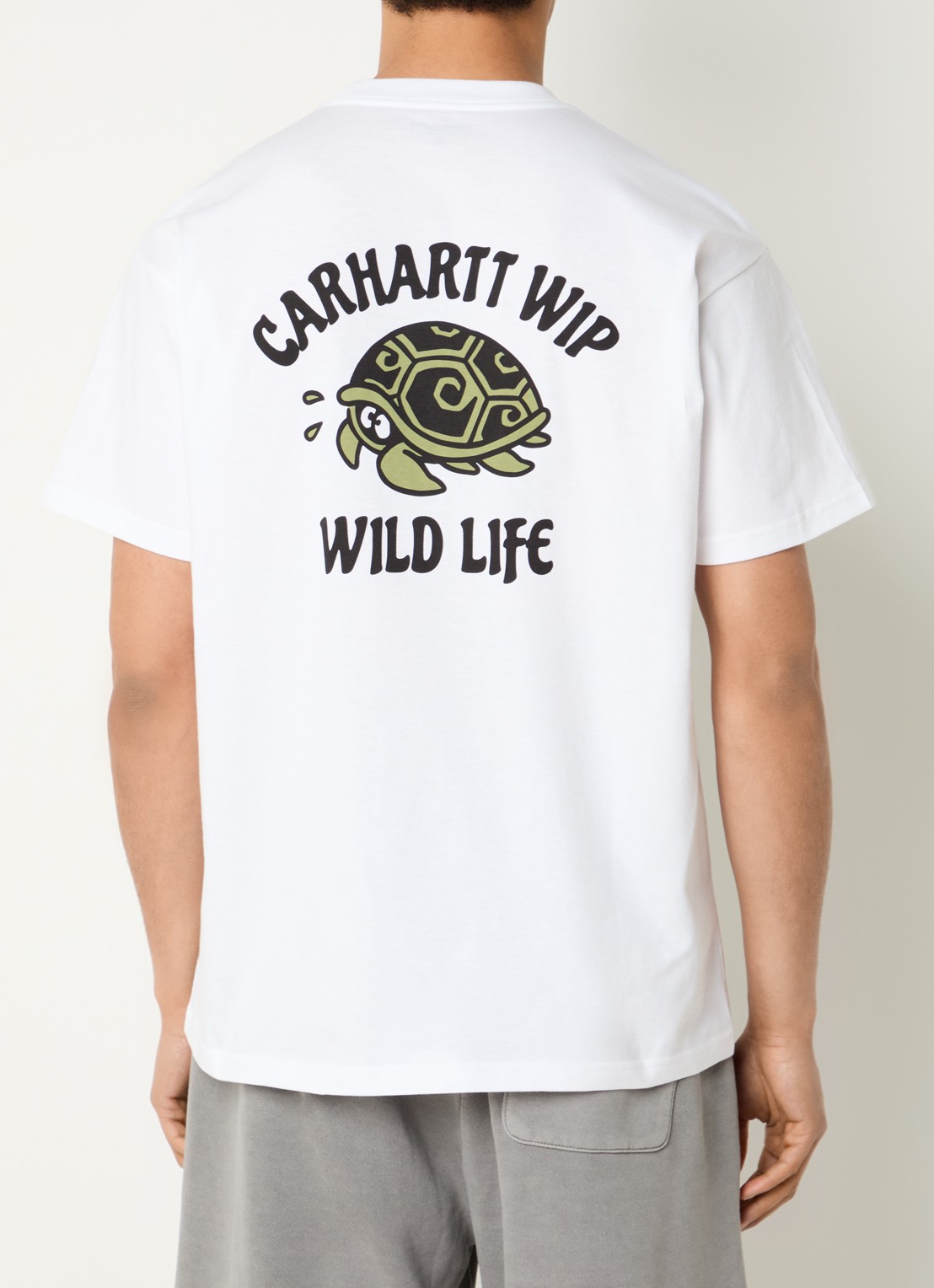 Carhartt WIP Wild Life T-shirt met front- en backprint - detail 2 wit