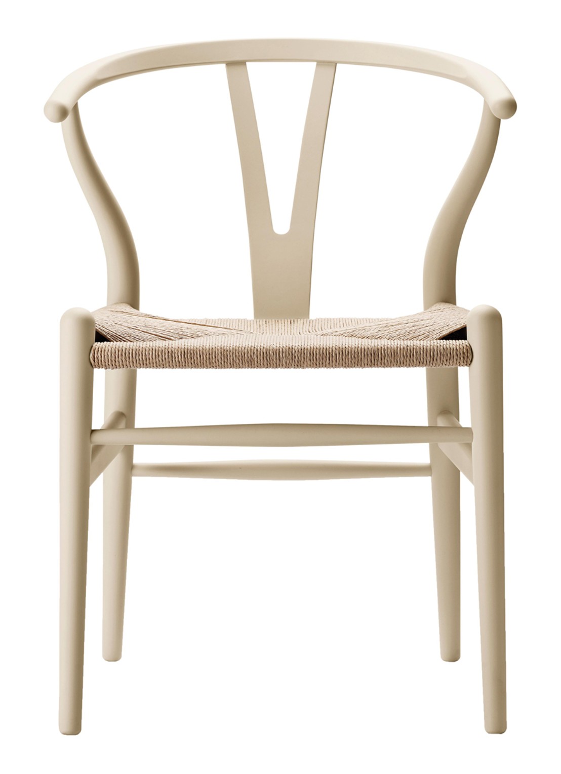 Carl Hansen & Son CH24 Ilse Crawford Wishbone stoel 55 x 76 cm - voorkant beige