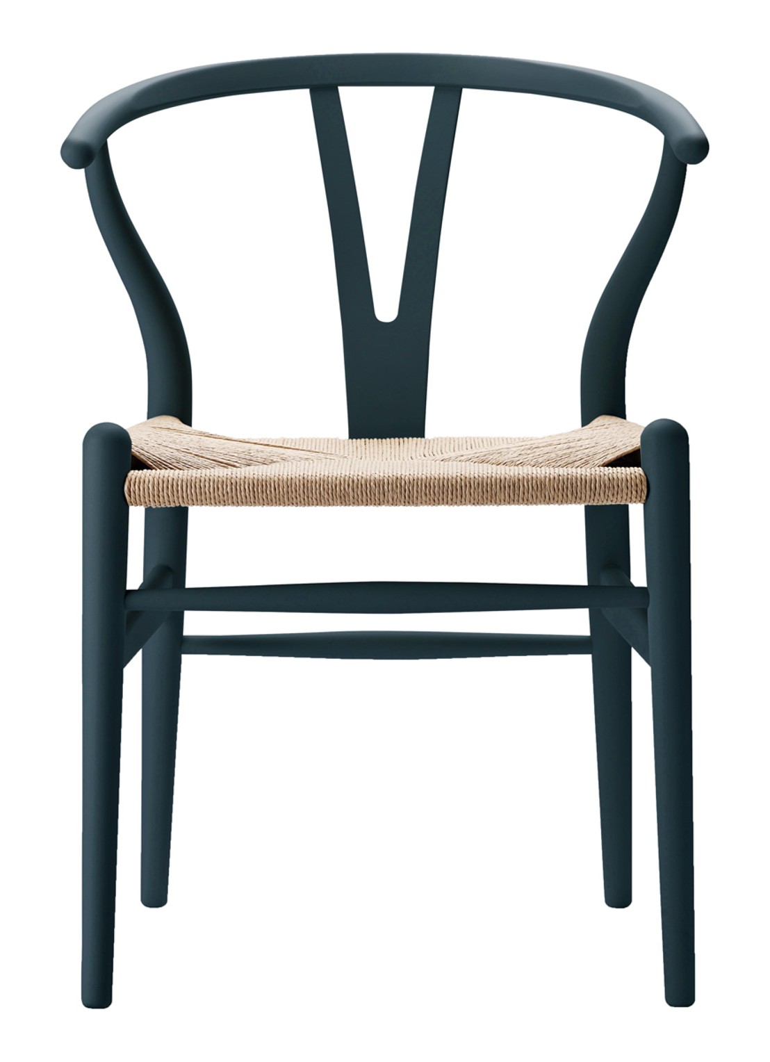 Carl Hansen & Son CH24 Ilse Crawford Wishbone stoel 55 x 76 cm - voorkant blauw