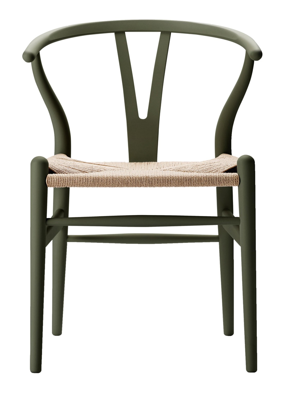 Carl Hansen & Son CH24 Ilse Crawford Wishbone stoel 55 x 76 cm - voorkant groen