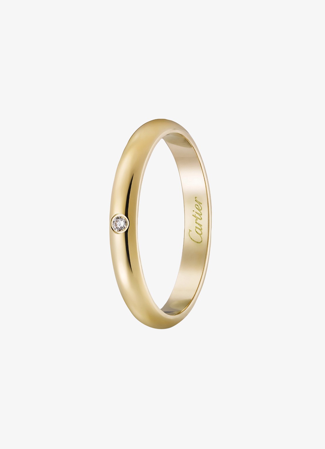 Cartier 1895 trouwring, van 18 karaat geelgoud met diamant CRB4057600 - detail 5 geelgoud