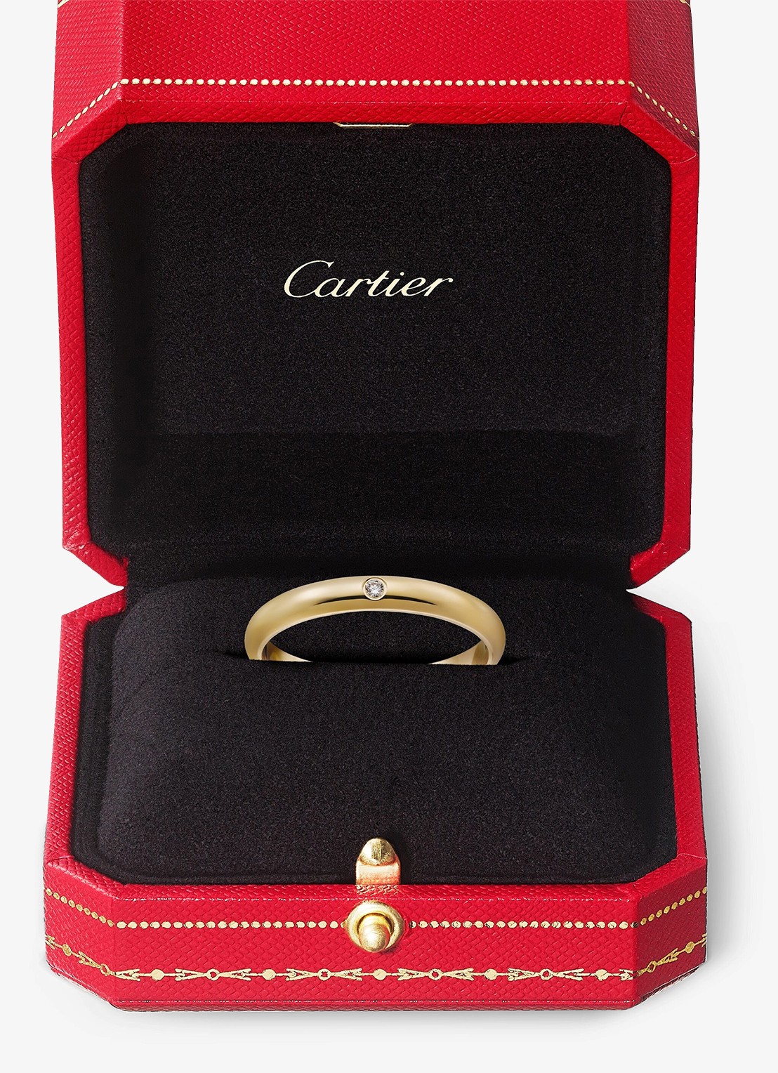 Cartier 1895 trouwring, van 18 karaat geelgoud met diamant CRB4057600 - detail 7 geelgoud
