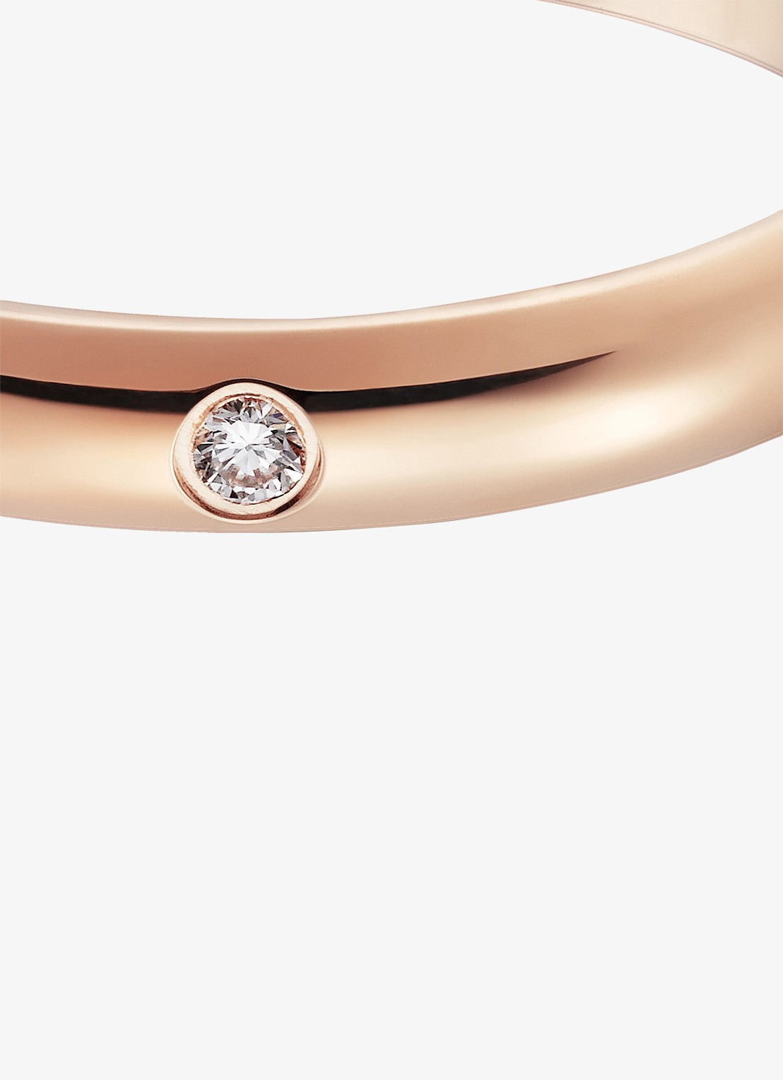 Cartier 1895 trouwring van 18 karaat roségoud met 0.01 ct diamant CRB4088200 - detail 5 roségoud