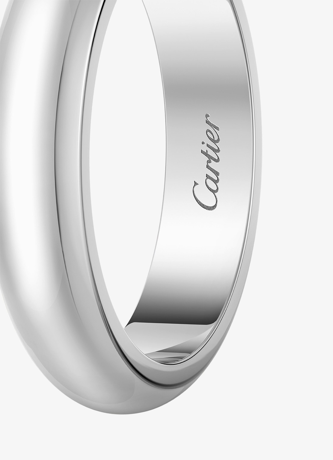 Cartier 1895 trouwring, van 18 karaat witgoud CRB4036800 - detail 3 witgoud