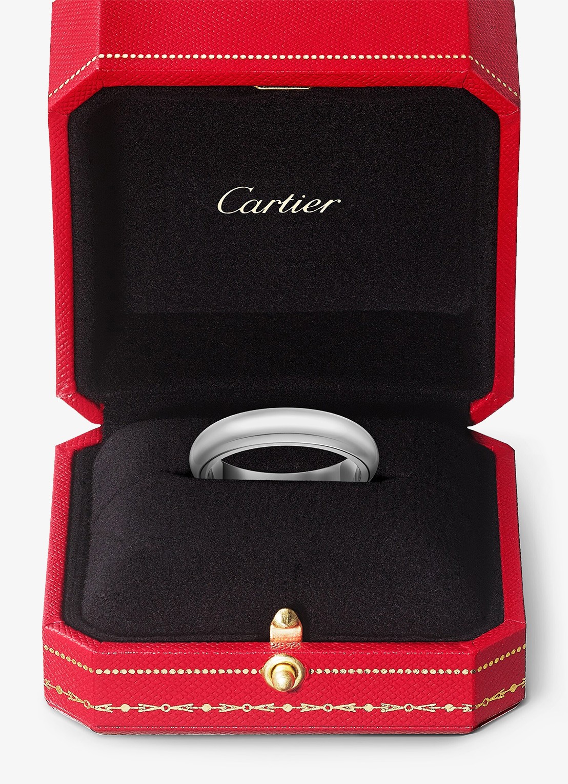 Cartier 1895 trouwring, van 18 karaat witgoud CRB4036800 - detail 7 witgoud