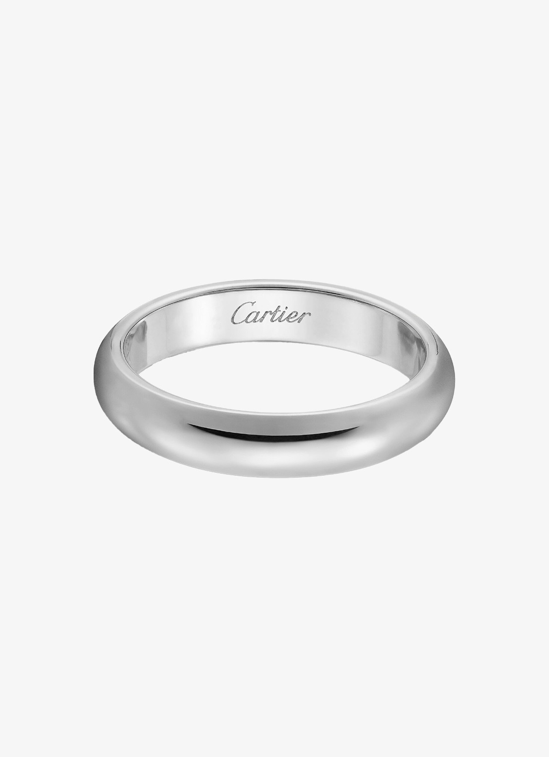 Cartier 1895 trouwring van platina CRB4036700 - voorkant 6 zilver
