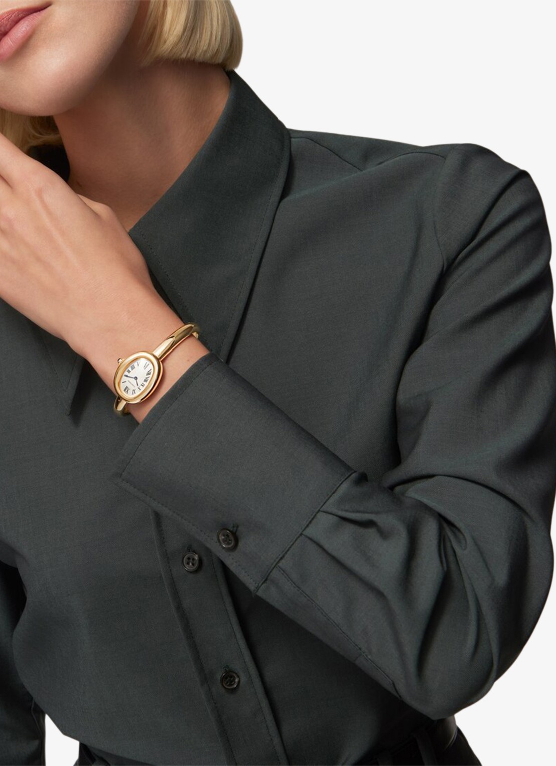 Cartier Baignoire horloge van 18 karaat geelgoud, maat 17 CRWGBA0037 - voorkant 2 geelgoud
