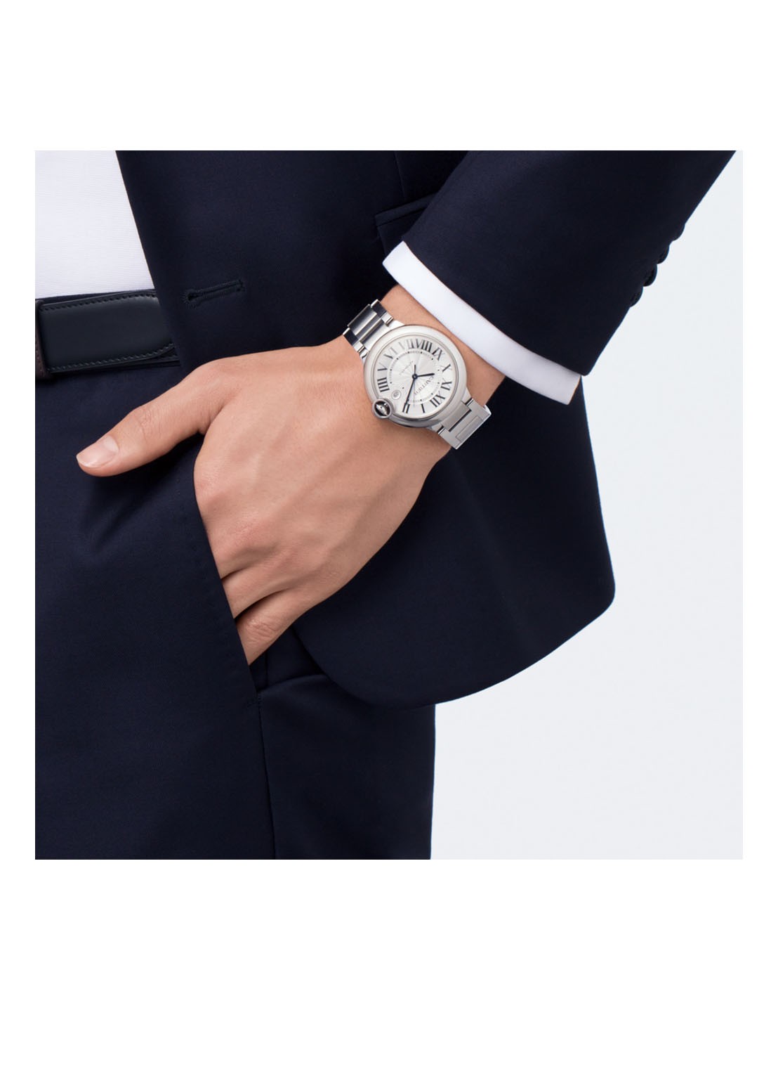 Cartier Ballon Bleu de Cartier 42 mm horloge van staal W69012Z4 - detail 5 zilver