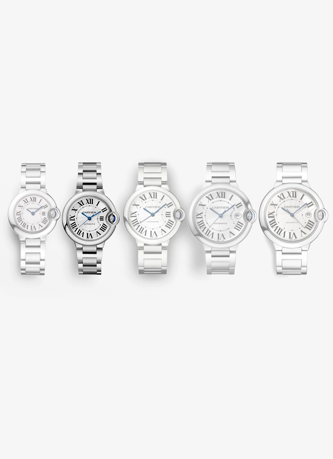 Cartier Ballon Bleu de Cartier horloge CRWSBB0044 - detail zilver
