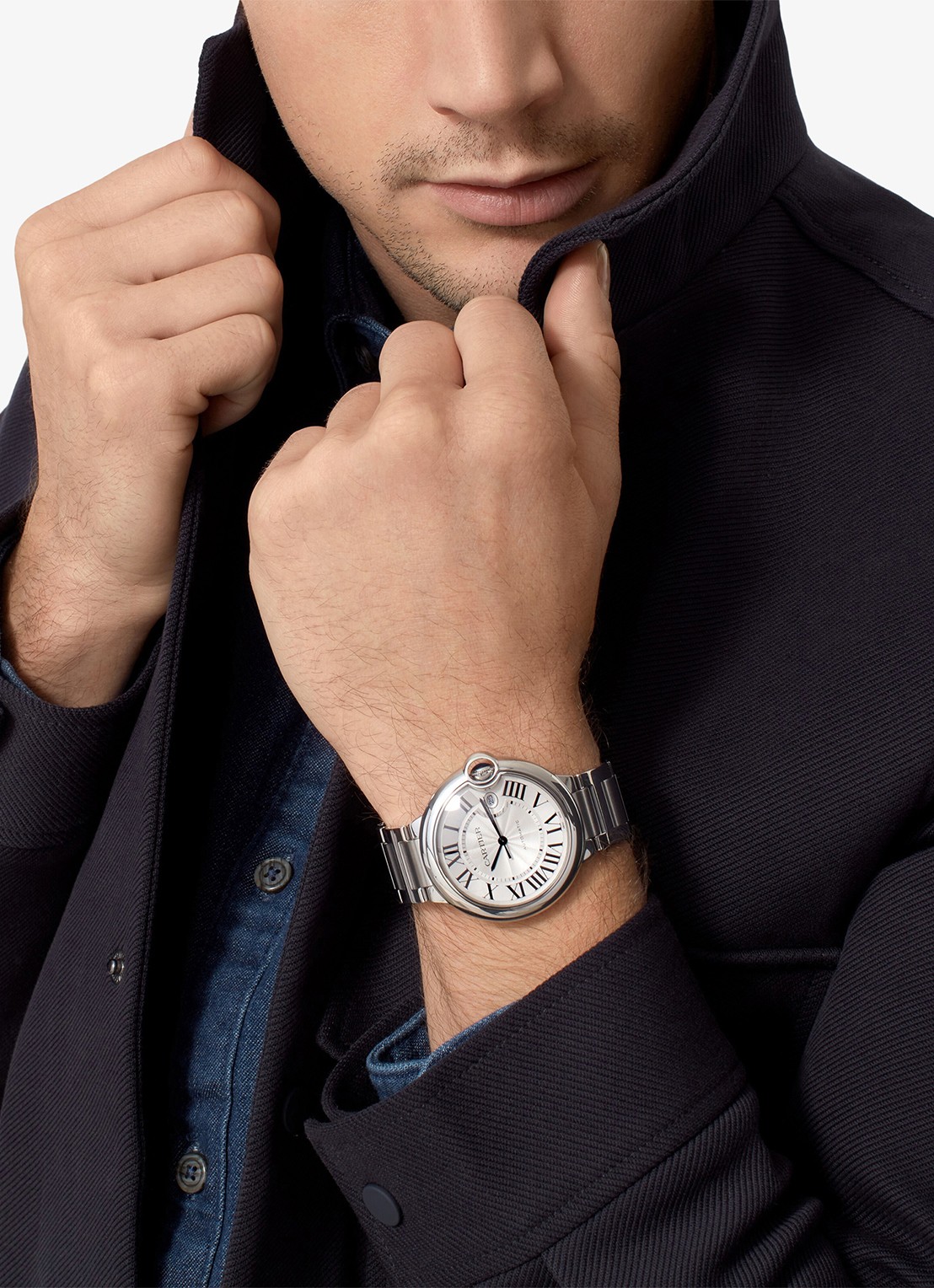 Cartier Ballon Bleu de Cartier watch - voorkant 2 zilver