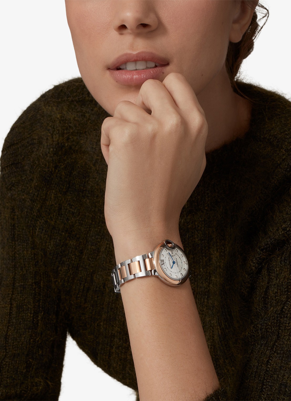 Cartier Ballon Bleu de Cartier watch - voorkant 8 roségoud