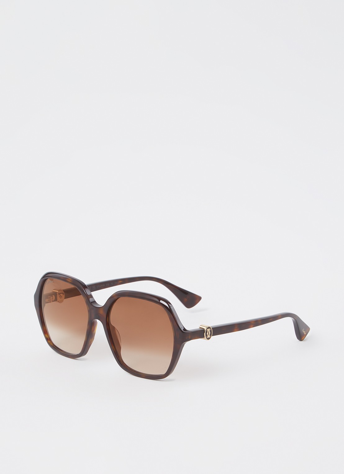 Cartier Butterfly zonnebril CT0470S - voorkant 4 donkerbruin