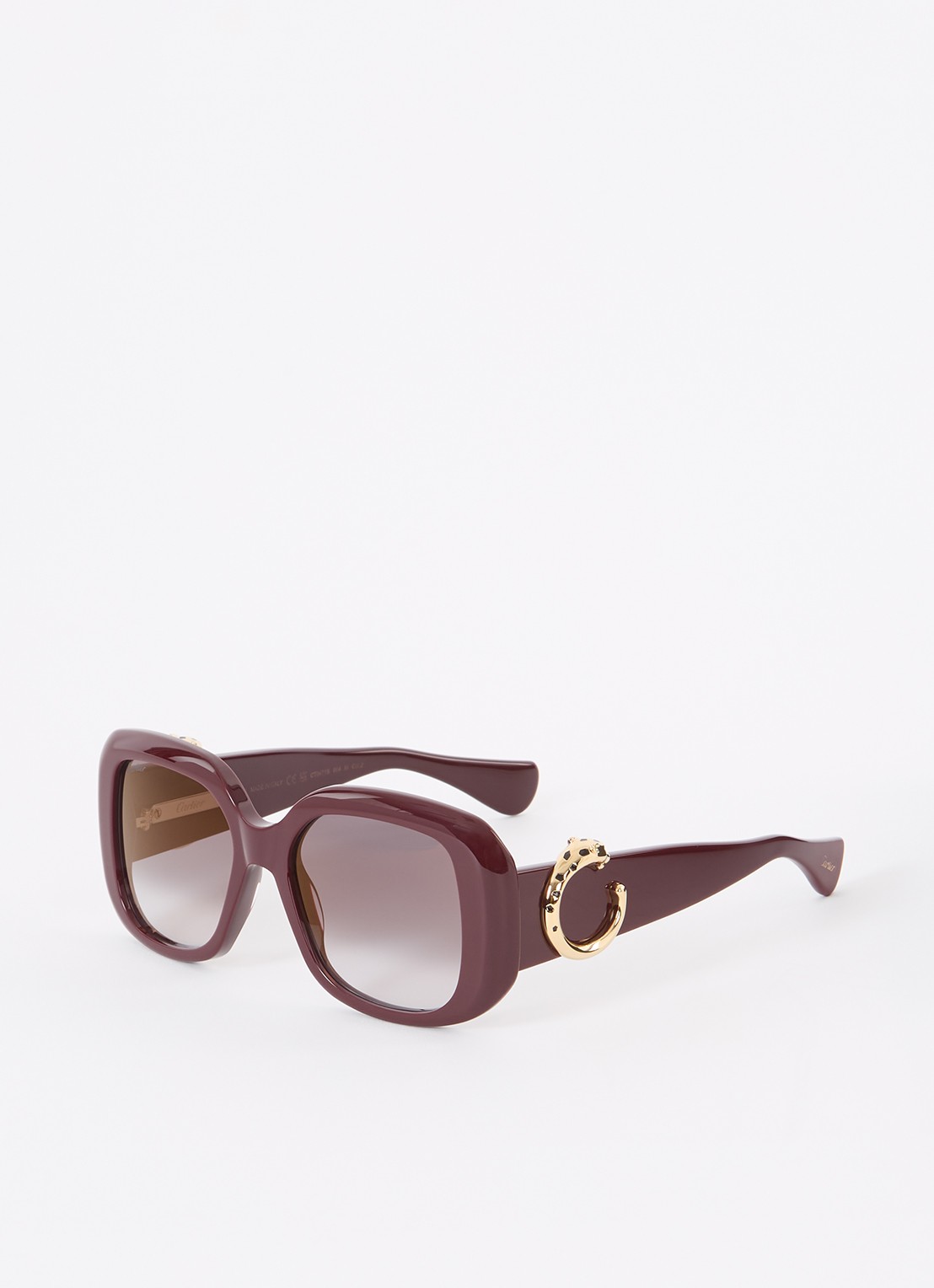 Cartier Butterfly zonnebril CT0471S - voorkant 4 aubergine