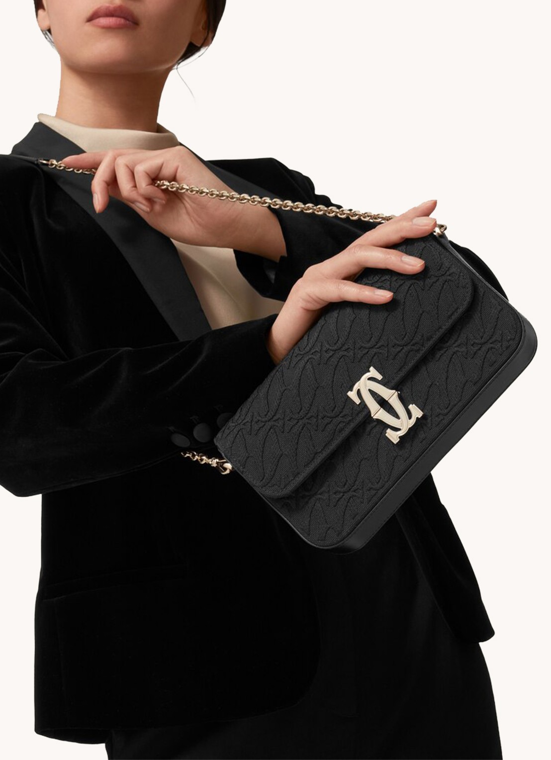 Cartier C de Cartier Mini schoudertas van kalfsleer CRL1002500 - voorkant 5 zwart