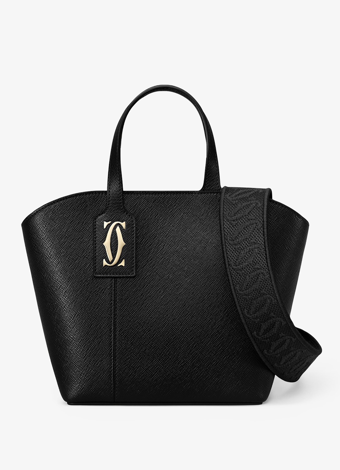 Cartier C de Cartier Mini shopper van kalfsleer CRL1002661 - detail 3 zwart