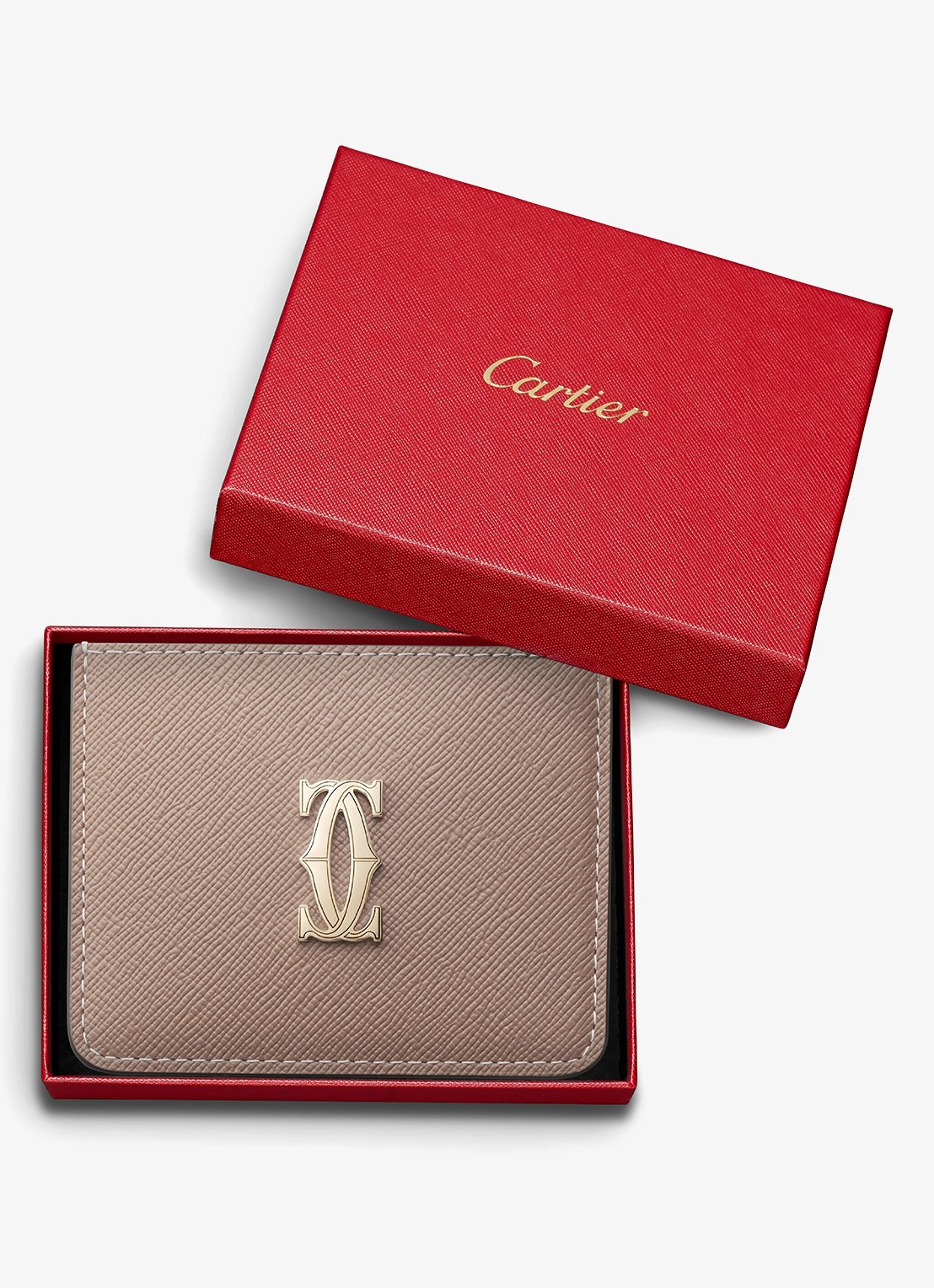 Cartier C de Cartier pasjeshouder van kalfsleer CRL3002496 - detail 5 beige
