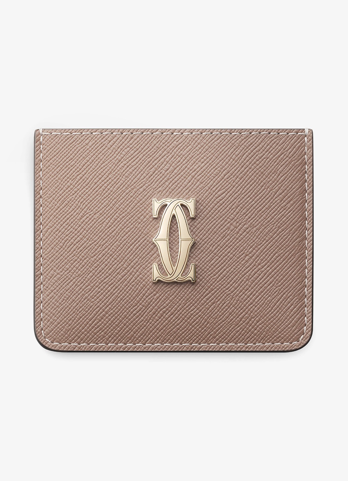 Cartier C de Cartier pasjeshouder van kalfsleer CRL3002496 - voorkant beige