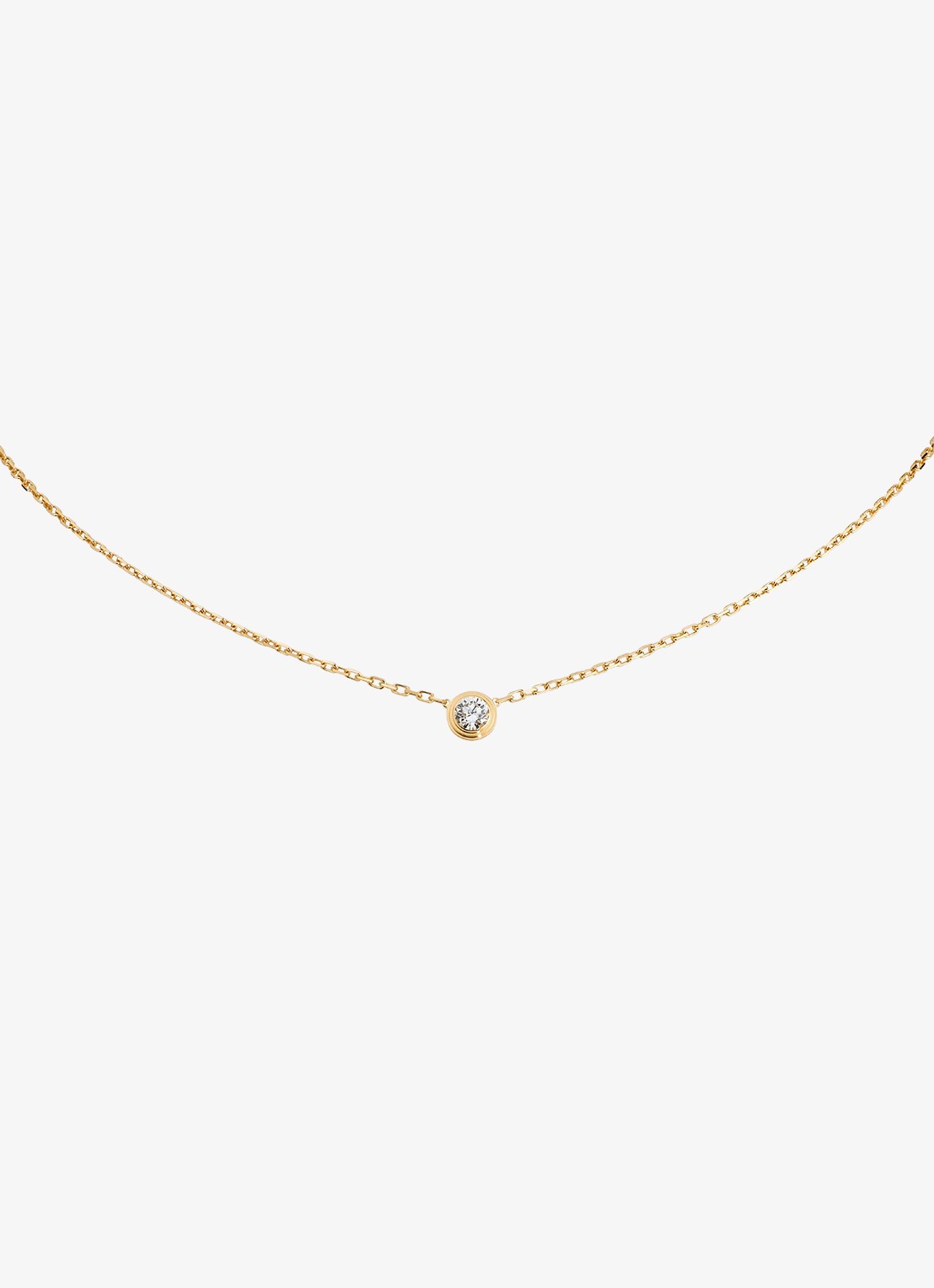 Cartier Cartier d'Amour ketting, groot model van 18 karaat geelgoud met 0.18 ct diamant CRB7215500 - achterkant 6 geelgoud