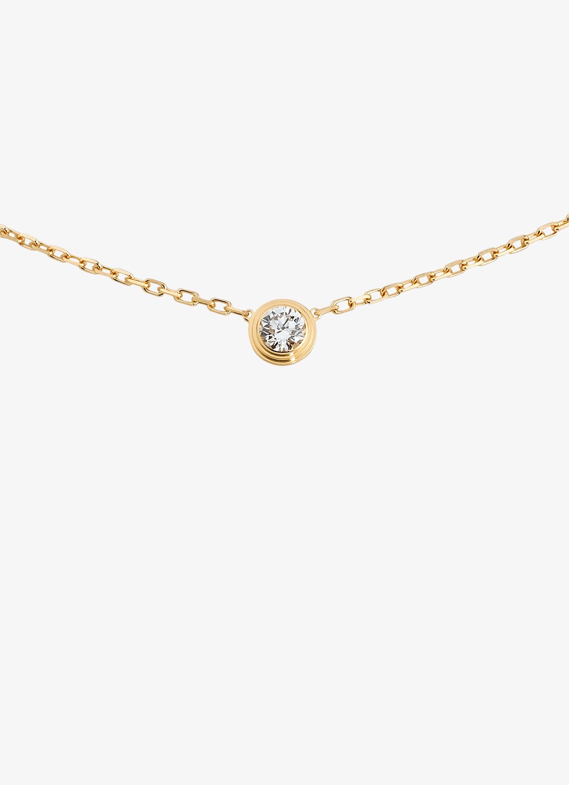 Cartier Cartier d'Amour ketting, groot model van 18 karaat geelgoud met 0.18 ct diamant CRB7215500 - detail geelgoud