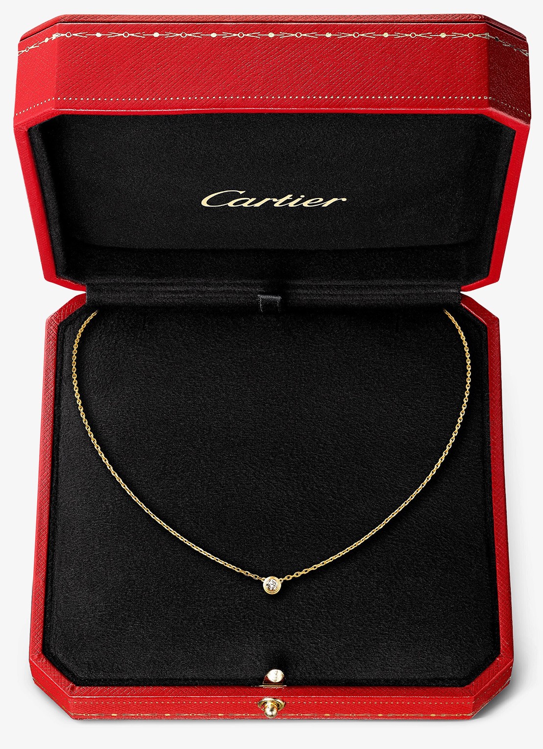 Cartier Cartier d'Amour ketting, groot model van 18 karaat geelgoud met 0.18 ct diamant CRB7215500 - detail 5 geelgoud