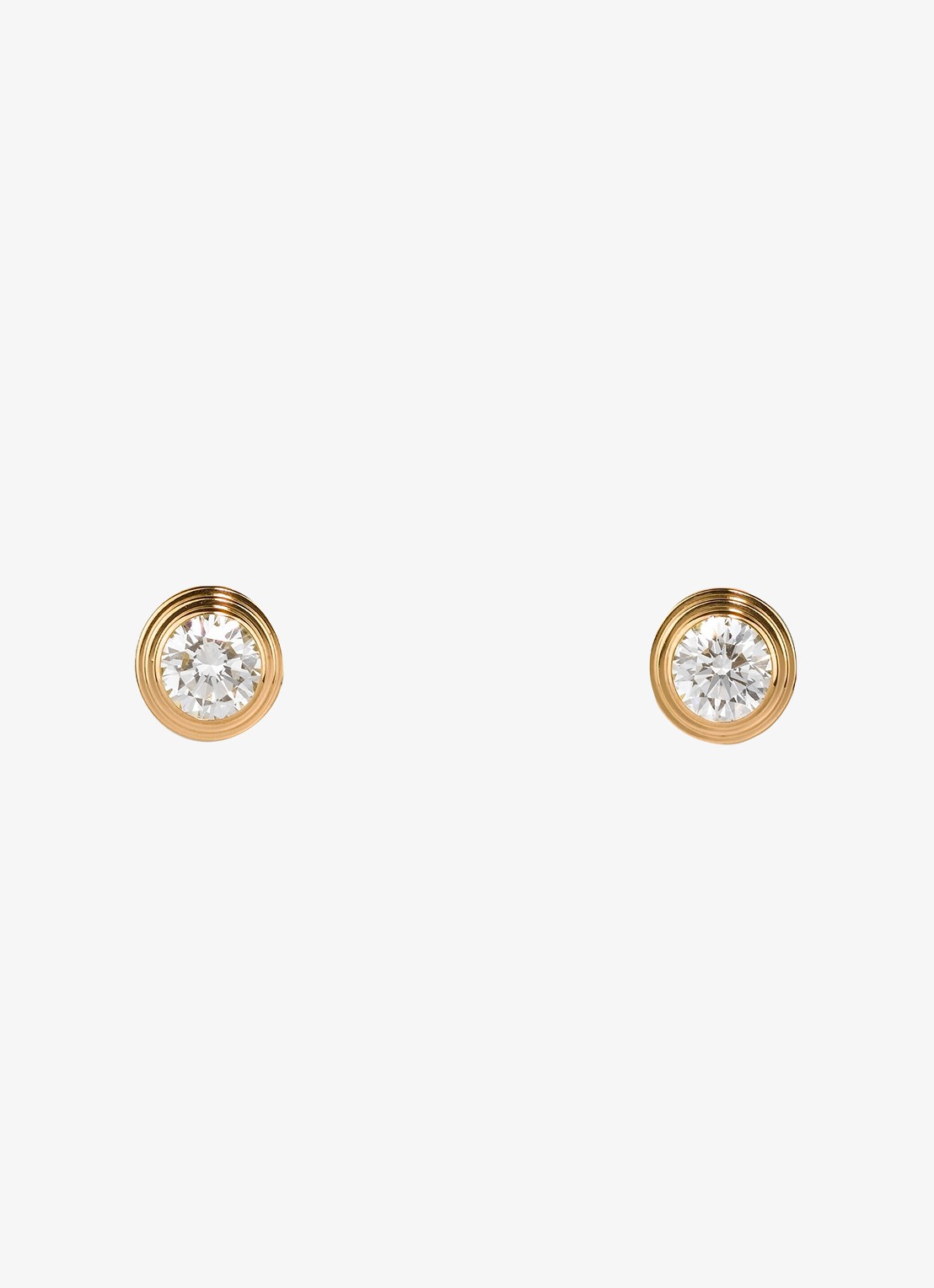 Cartier Cartier d'Amour oorstekers, middel model van 18 karaat geelgoud met 0.26 ct diamant DCRB8041600 - voorkant geelgoud