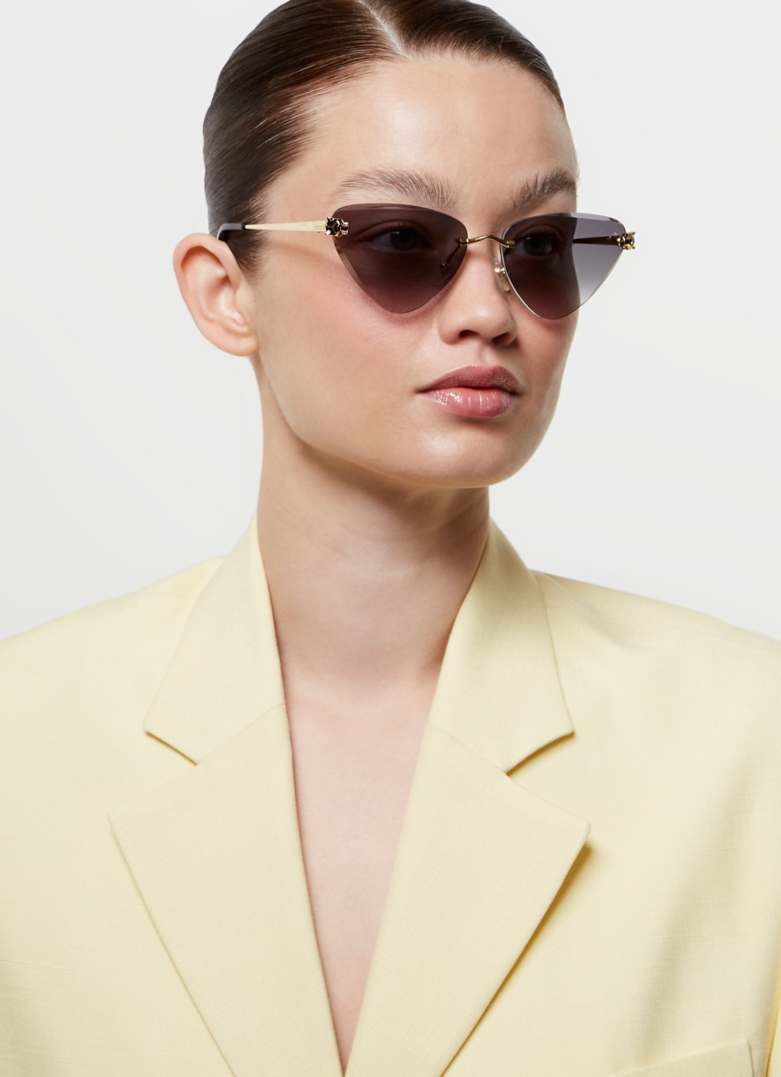 Cartier Cat Eye zonnebril CT0399S - voorkant 2 goud
