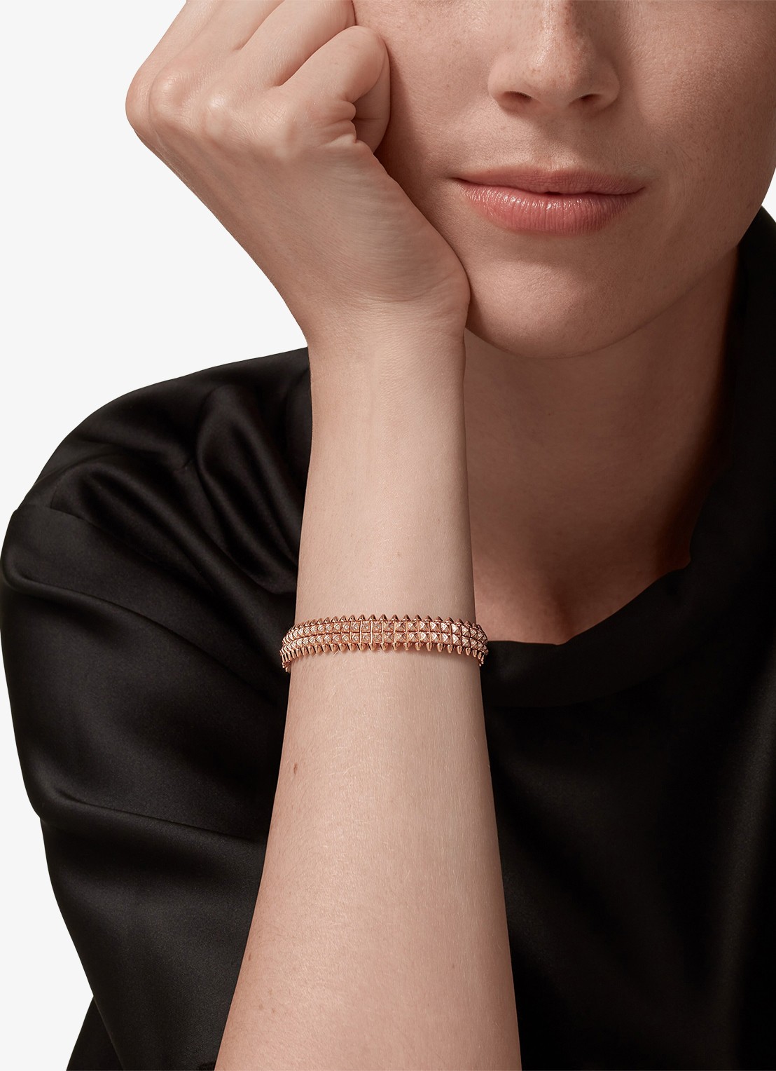 Cartier Clash de Cartier armband, flexible van 18 karaat roségoud met 1.81 ct diamant CRN6723617 - voorkant 8 roségoud