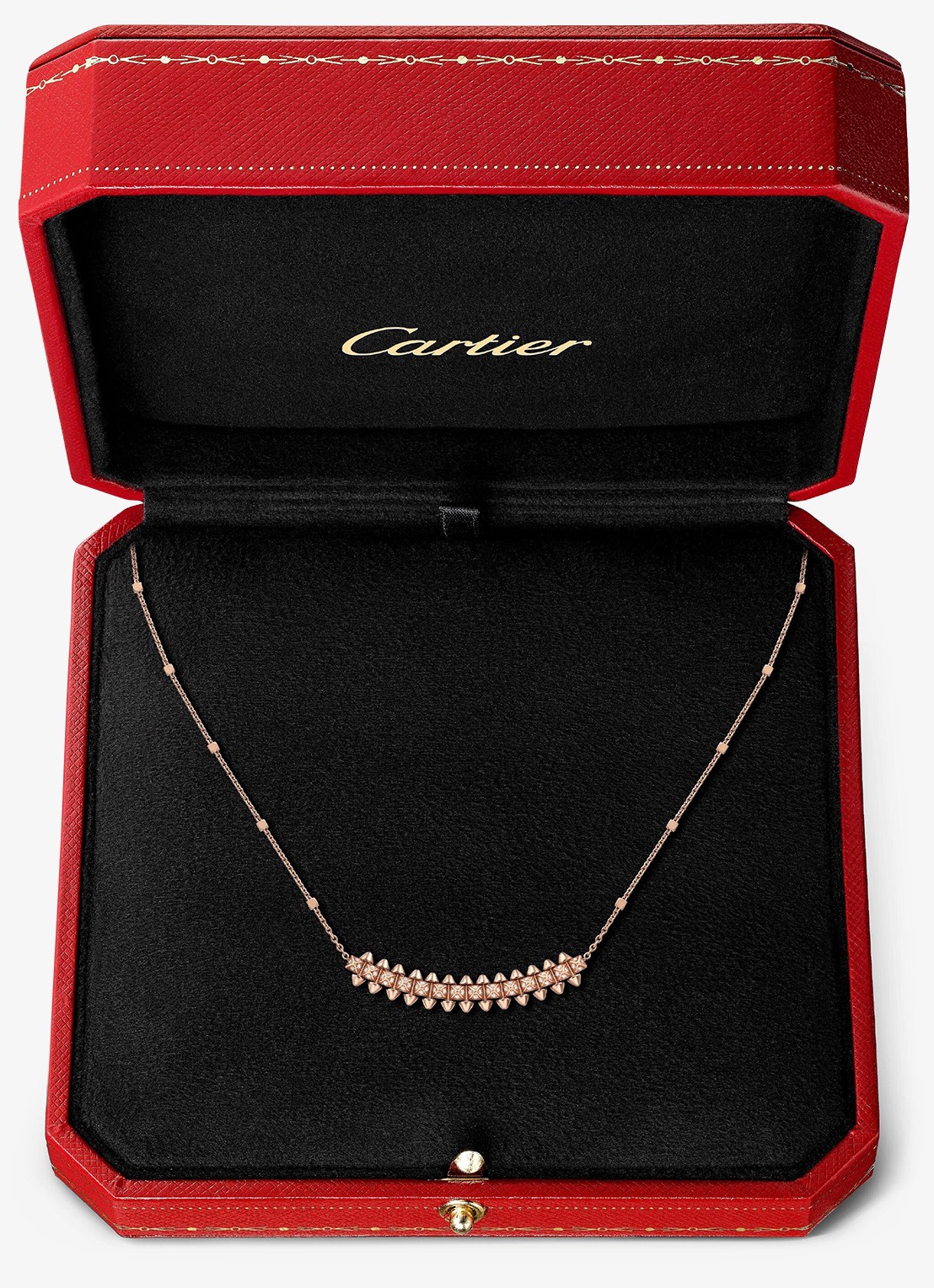 Cartier Clash de Cartier ketting, klein model van 18 karaat roségoud met 0.20 ct diamant CRN7424470 - detail 3 roségoud