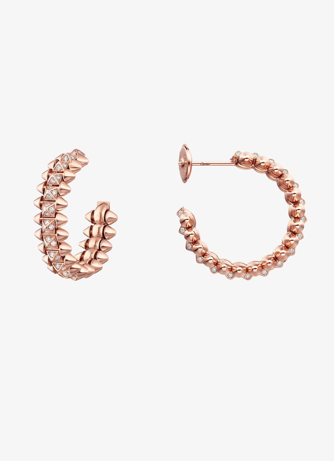 Cartier Clash de Cartier oorringen, klein model van 18 karaat roségoud met 0.51 ct diamant CRN8515239 - achterkant 3 roségoud