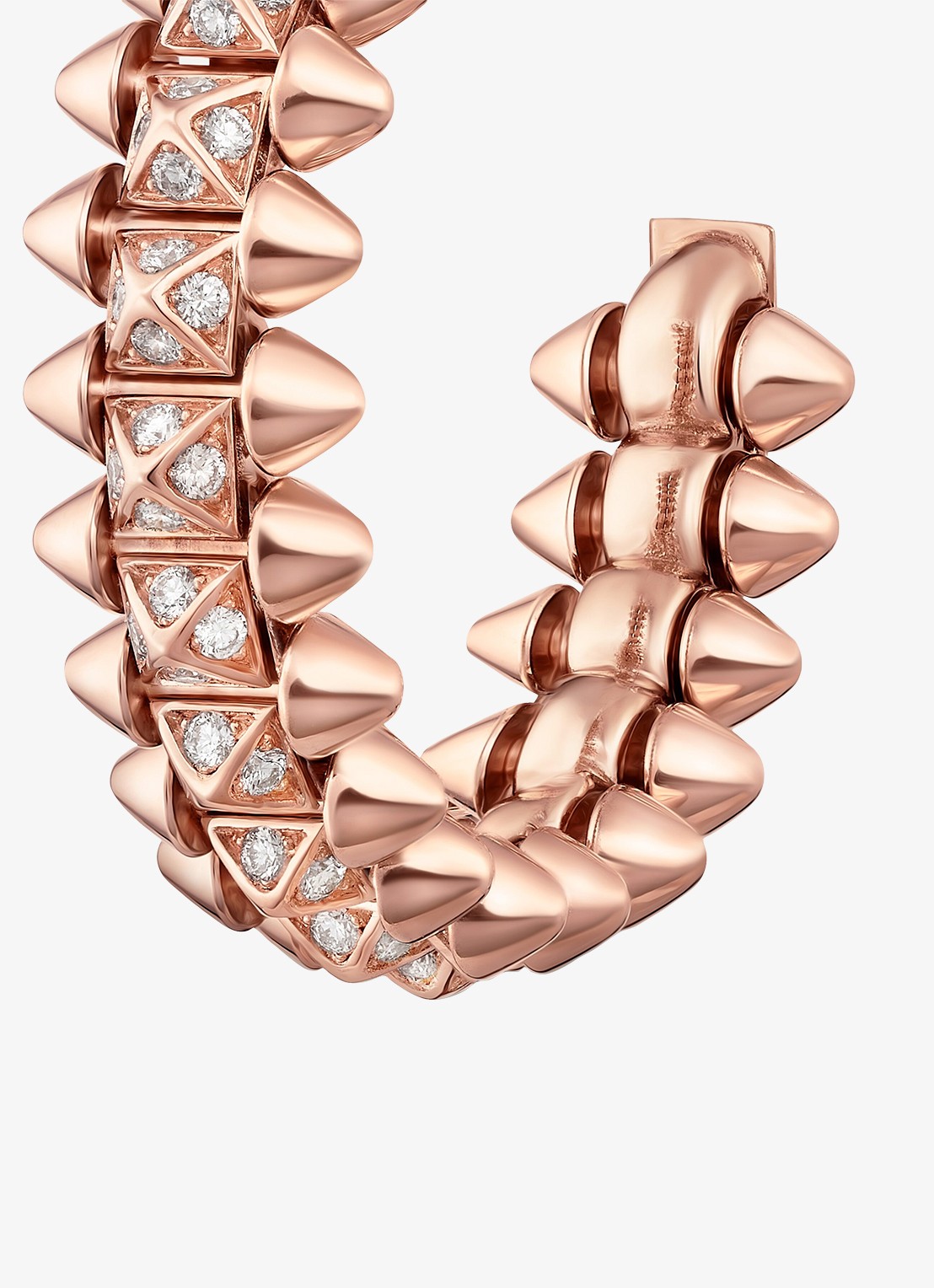 Cartier Clash de Cartier oorringen, klein model van 18 karaat roségoud met 0.51 ct diamant CRN8515239 - detail 4 roségoud