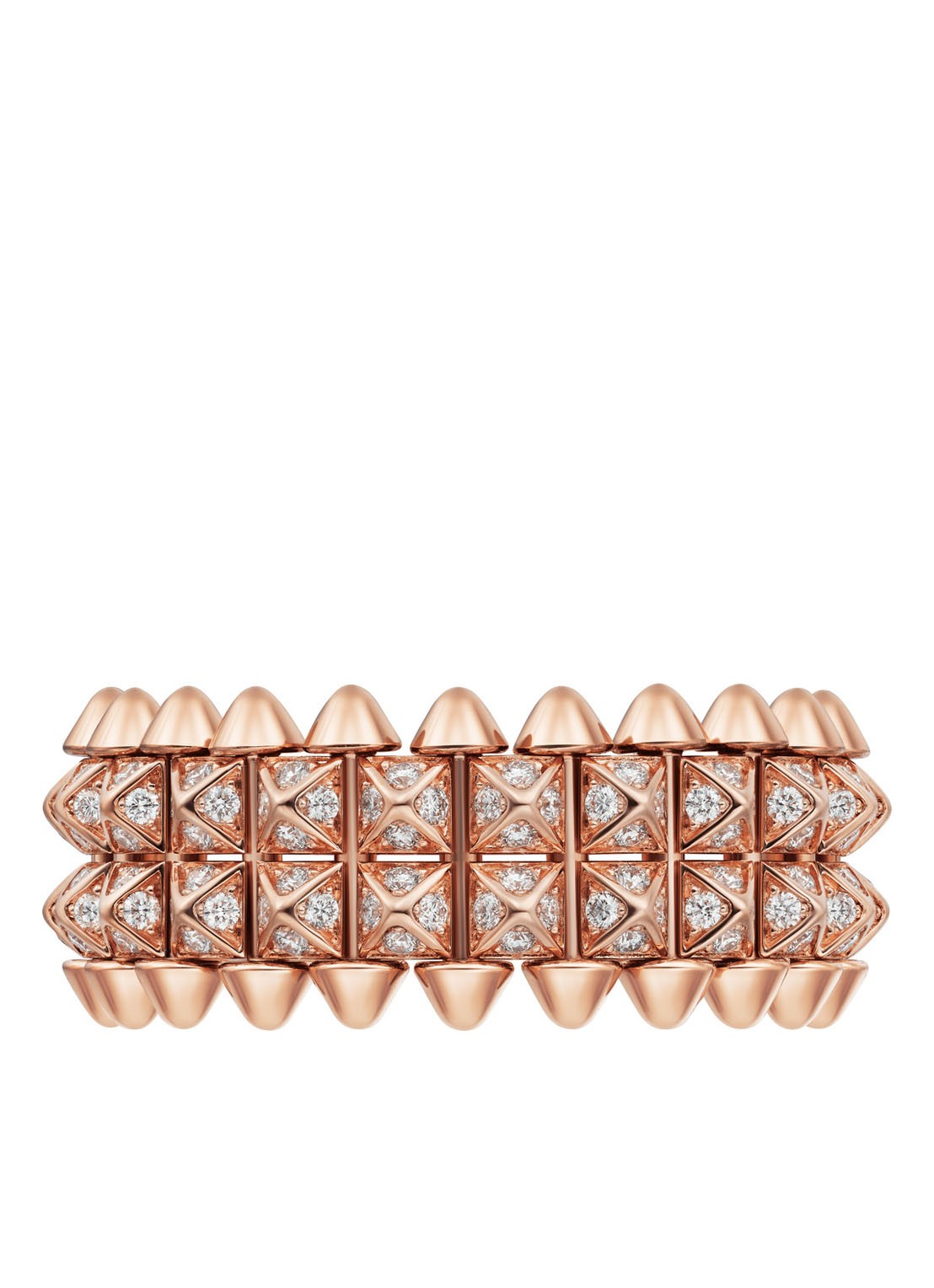 Cartier Clash de Cartier ring van 18 karaat roségoud met diamanten CRB4237953 - voorkant 3 roségoud