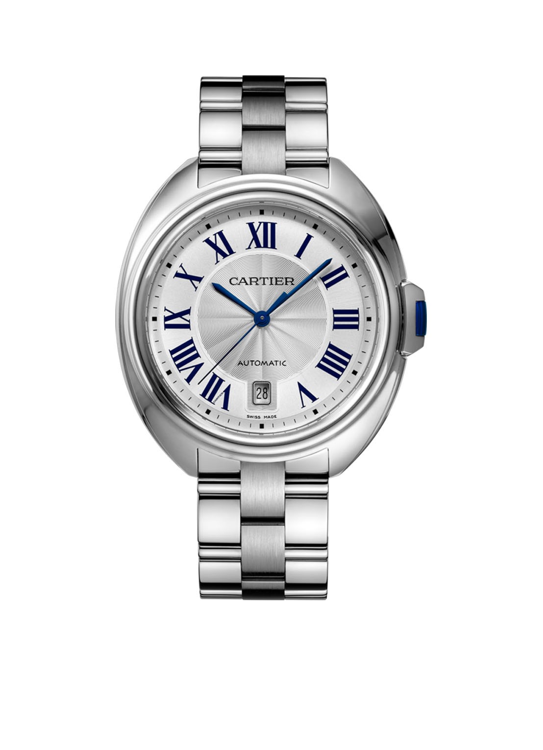 Cartier Clé de Cartier 40 mm horloge van staal - Automatic 1847MC - WSCL0007 - voorkant zilver