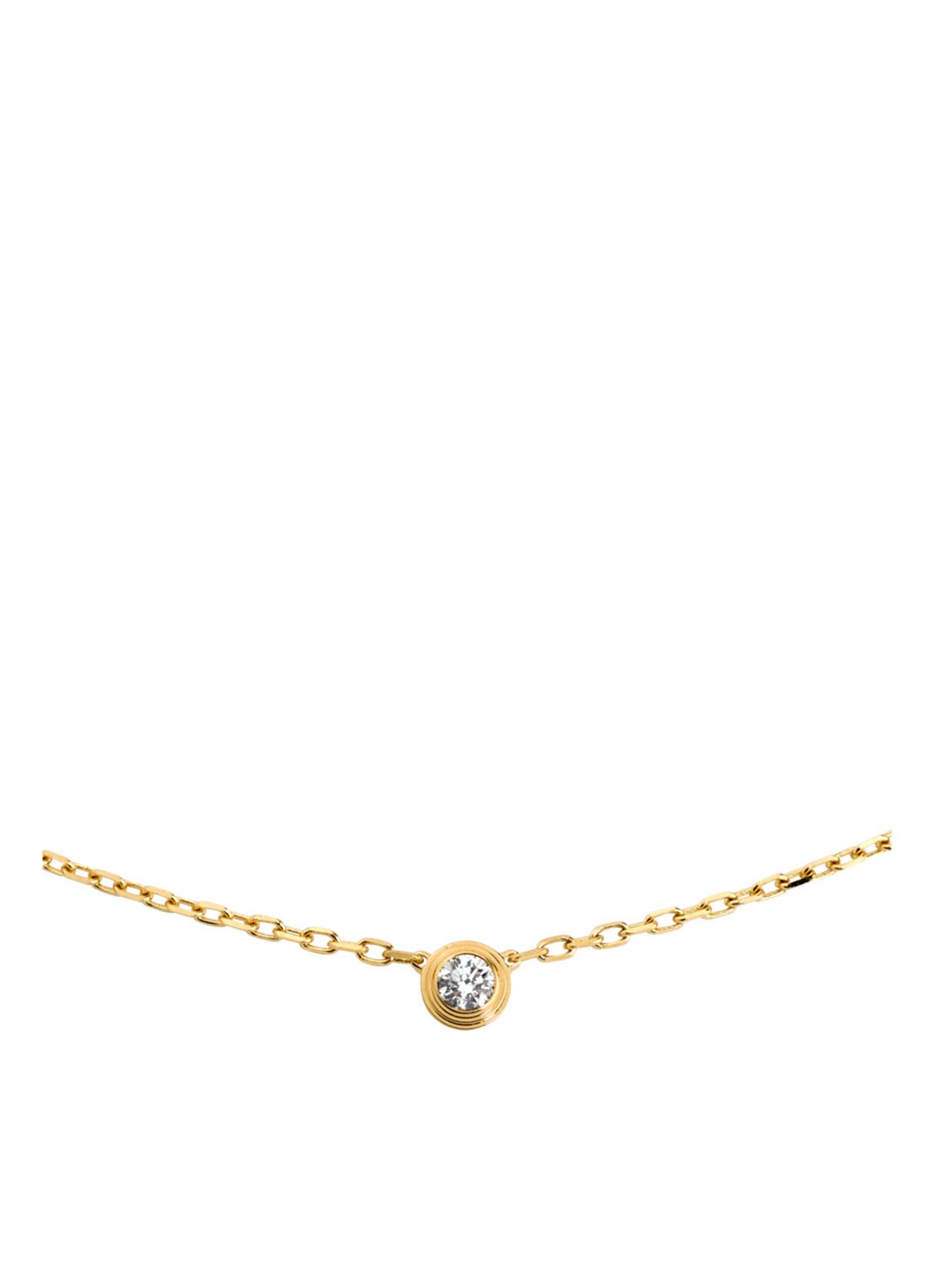Cartier Diamants Légers small ketting van 18k geelgoud met diamant B7215800 - voorkant geelgoud