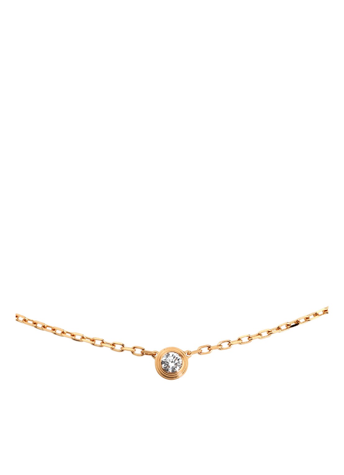 Cartier Diamants Légers small ketting van 18k roségoud met diamant B7215700 - voorkant roségoud