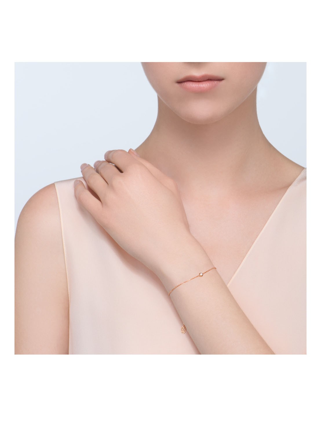 Cartier Diamants Légers XS armband van 18k roségoud met diamant B6045717 - detail 4 roségoud