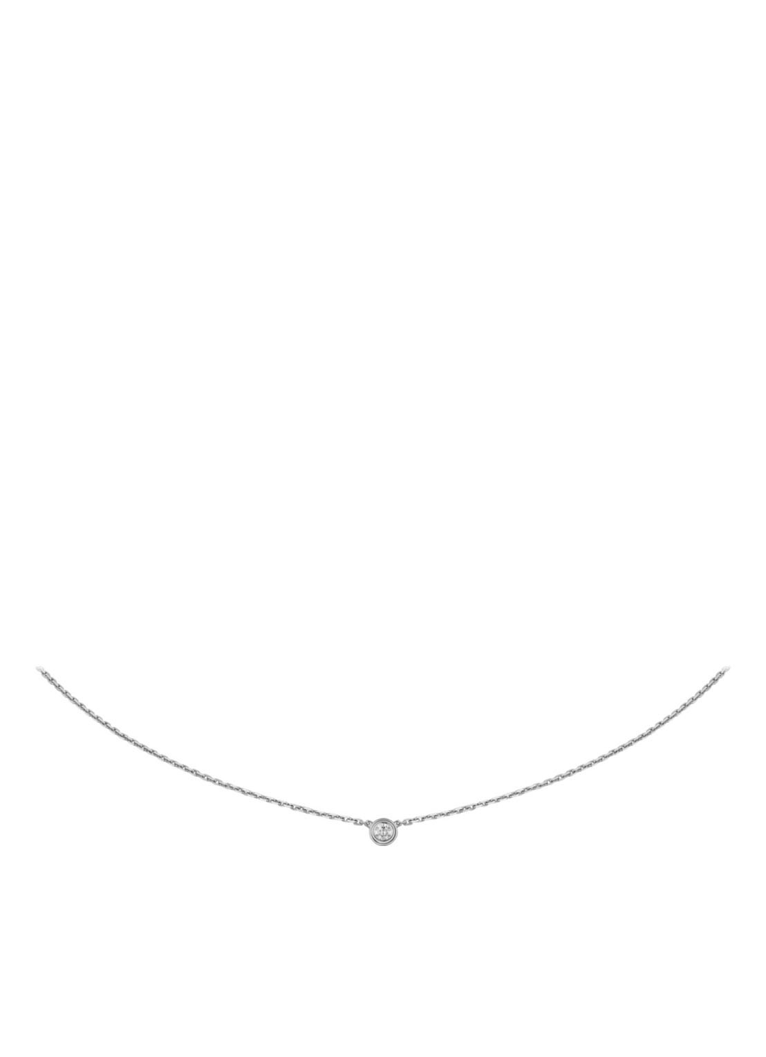 Cartier Diamants Légers XS ketting van 18k witgoud met diamant CRB7224515 - voorkant 4 witgoud