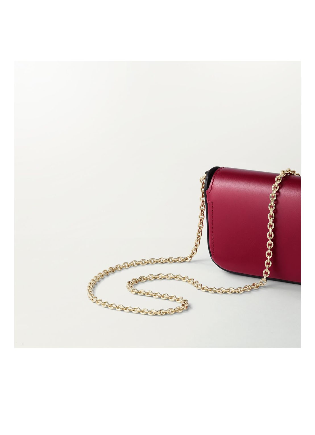 Cartier Double C Micro Chain crossbodytas van kalfsleer CRL3002034 - detail 2 bordeauxrood